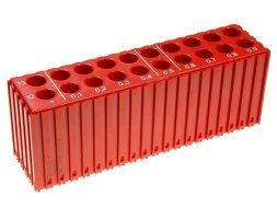 Műanyag doboz fúrószárak tárolására D12-D13.9