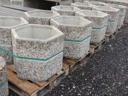 Hatszögletű beton virágcserepek (2 modell)