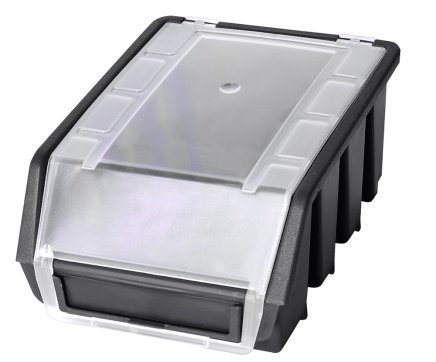 Műanyag konténer Ergobox 2 Plus - fekete színű - 1