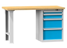 F sorozatú műhelyasztalok, szélesség 1500, mélység 700 vagy 800, magasság 880 vagy 890 mm (6 modell)