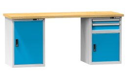 Műhelyasztalok K sorozat, szélesség 2500, mélység 700 vagy 800, magasság 880 vagy 890 mm (6 modell)