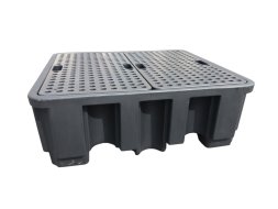 Fogómedence négy 200 l-es hordóhoz, fogástérfogat 450 l