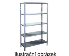 Teljes fém csavar nélküli polcos állvány 2500 x 1000 x 400 mm