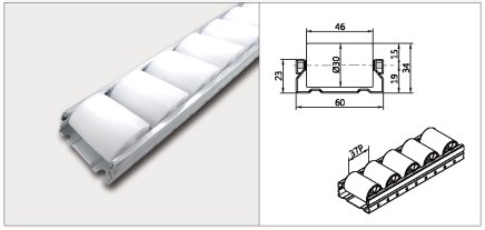 Görgőpálya PL-601F_WM görgő átmérője 30 mm - 1