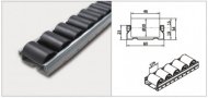 Görgős pálya PL-601F_EM (ESD), görgők átmérője 30 mm