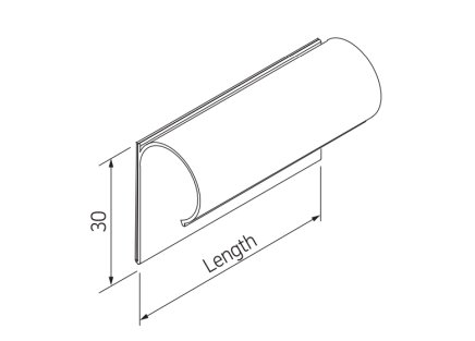 Címketartó LH-3030CS, 300 x 30 mm - 2