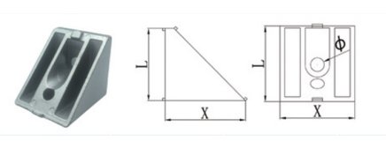 Szög 45°, 30 x 33 mm - 1