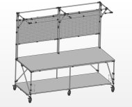 Kerekes munkaasztal laminált lappal 23080393 - 2