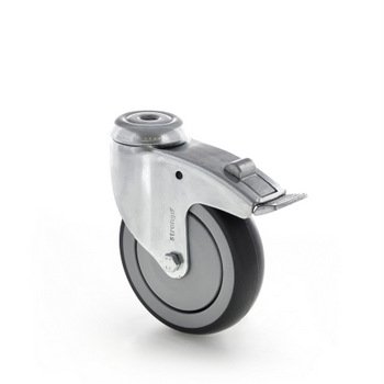 Forgó műszerkerék fékkel, átmérő 100 mm - 1