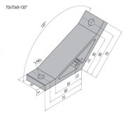 Szög 135°, 70x70x9 mm - 2