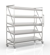 Ládatartós kocsi 1700 mm széles ferde polcokkal, SP17040 (3 modell) - 4