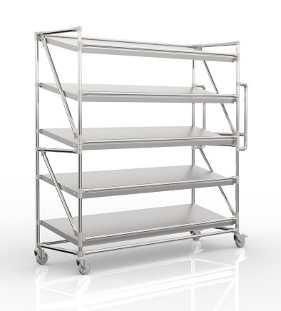 Ládatartós kocsi 1700 mm széles ferde polcokkal, SP17040 (3 modell) - 4