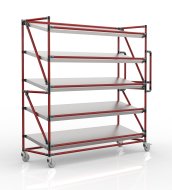 Ládatartós kocsi 1700 mm széles ferde polcokkal, SP17040 (3 modell) - 2