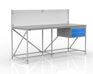 Műhelyasztal perforált panellel 2000 mm széles, 24040838 - 1