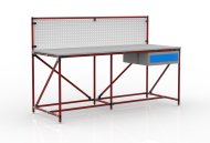 Műhelyasztal perforált panellel 2000 mm széles, 24040837 - 2