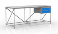Műhelyasztal két fiókos konténerrel, szélessége 2000 mm, 240405314 - 1