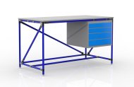 Műhelyasztal négy fiókos konténerrel, szélessége 1500 mm, 240405310 - 3