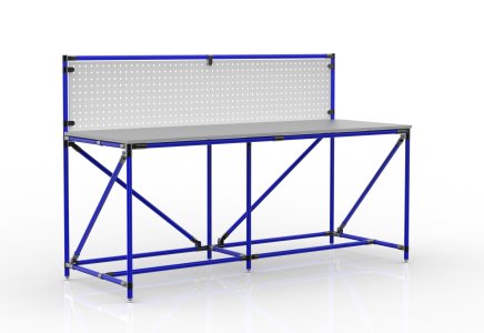 Műhelyasztal perforált panellel 2000 mm széles, 24040836 - 3
