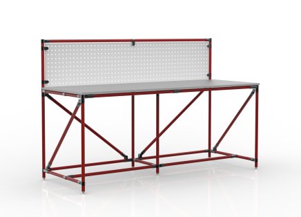 Műhelyasztal perforált panellel 2000 mm széles, 24040836 - 2