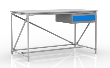 Műhelyasztal egy fiókos konténerrel 1500 mm széles, 24040537 - 1