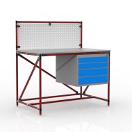 Műhelyasztal csőrendszerből perforált panellel 240408316 (3 modell) - 2