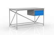 Konténeres műhelyasztal két fiókkal, szélessége 1500 mm, 24040538 - 1