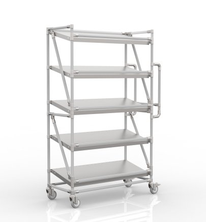 Ládatartós kocsi 1000 mm széles ferde polcokkal, SP10040 (4 modell) - 1