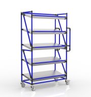Ládatartós kocsi 1000 mm széles ferde polcokkal, SP10040 (4 modell) - 3