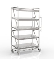 Ládatartós kocsi 1000 mm széles ferde polcokkal, SP10040 (4 modell) - 4