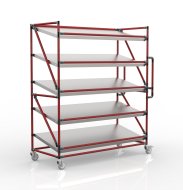 Polcos kocsi 1500 mm széles ferde polcokkal ellátott ládákhoz, SP15060 - 2