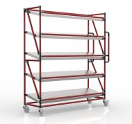 Ládatartós kocsi 1500 mm széles ferde polcokkal, SP15040 (3 modell) - 2