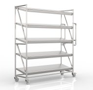 Ládatartós kocsi 1500 mm széles ferde polcokkal, SP15040 (3 modell) - 4