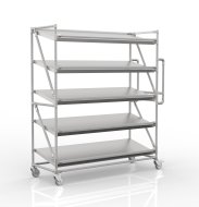 Polckocsi 1500 mm széles ferde polcokkal ellátott ládákhoz, SP15050 - 1