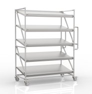 Polcos kocsi 1300 mm széles ferde polcokkal ellátott ládákhoz, SP13060 - 1