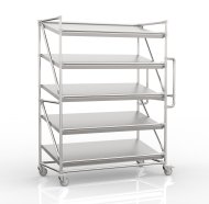 Polcos kocsi 1300 mm széles ferde polcokkal ellátott ládákhoz, SP13060 - 4