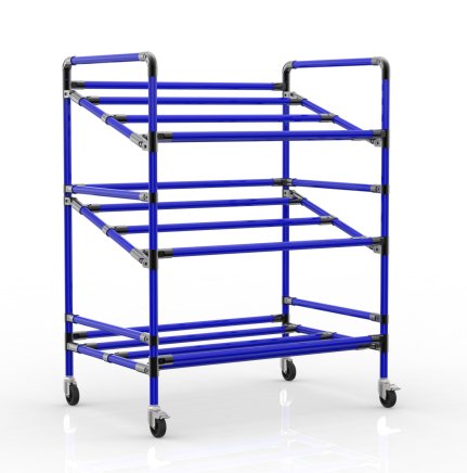Rack kocsi ládákhoz, szélesség 972 mm, 24040230 - 3