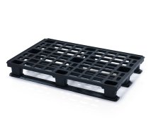 Egymásra rakható ESD műanyag raklap sínekkel H. 155 x SZ. 800 x M. 1200 mm