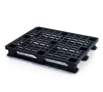 Egymásra rakható ESD műanyag raklap sínekkel H. 155 x SZ. 1000 x M. 1200 mm