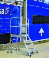 Mobil egyoldalas platformlétra acélrács (6 modell)